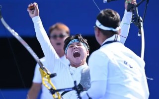 vsports体育-韩国射箭选手风头不减，夺冠实至名归