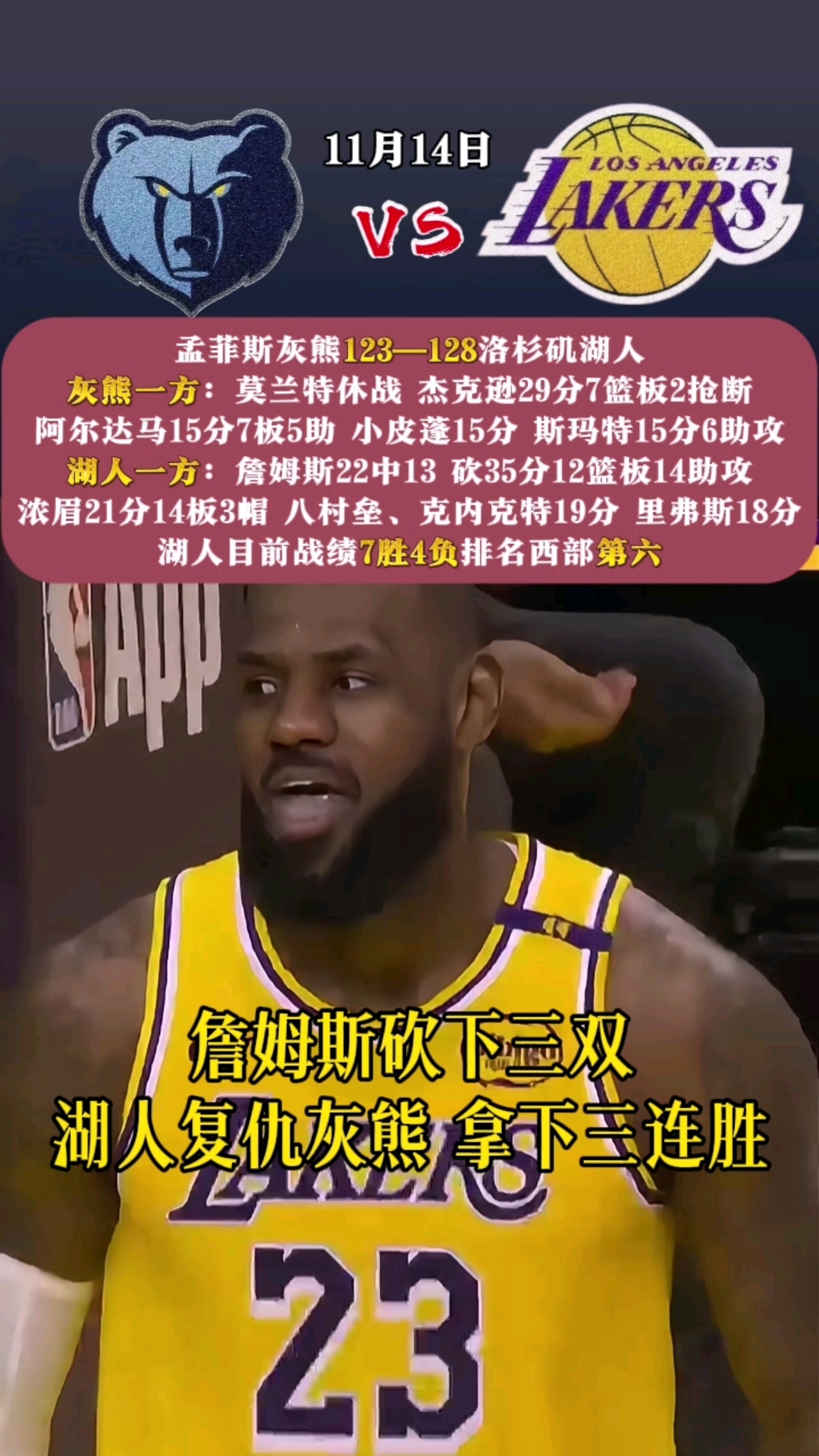 V体育官方app-灰熊主场险胜步行者，实现三连胜-第1张图片-V体育